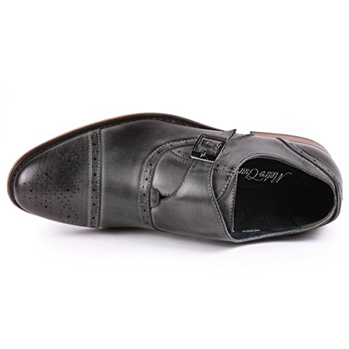 Metrocharm MC604 Men's Monk Strap Cap Toe Slip-on Dress Shoe4