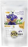 Organic Butterfly Pea Flowers Premium Whole Flowers 4 oz. (113 g.) for Drinks or Food Coloring