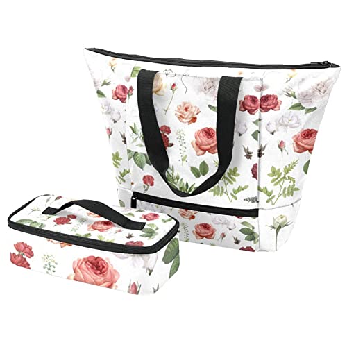 Grand sac fourre-tout et boîte à déjeuner étanche pour l'école et le travail