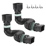 Rain Gutter Downspout Extensions, 2Packs Flexible Drain Downspout Extender, Gutter Connector Rainwat