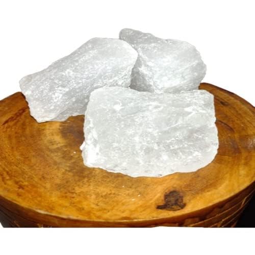 Miniatura 8 de Yerbero - Bloque de piedra de alumbre 1 LB (15.98 oz) Roca de cristal de alumbre blanca - Piedra de afeitar Piedra De Alumbre Natural Desodorante