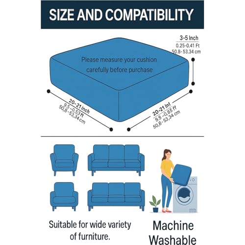Image of STITCHNEST Polycotton Stretchable Printed Solid Sofa Slipcovers, Wooden Sofa Seat Cover, Sofa Back Cushion Covers (Pack of 6)
