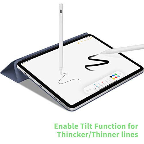 2022 Ipad 8Th/9Th/10Th Generation 10.2" Stylus Pencil With Tilt And Palm Rejection,Type-C Recharge And 1.5Mm Fine Point Pen Compatible With Apple Ipad,White #TOP5