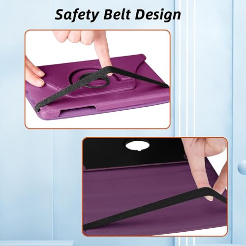 Image of Flip Cover for Realme Pad Mini 8.7 inch Tablet (Model FIT ONLY-: RMP2105 /RMP2106) 360 Degree Rotating Flip Case Cover (Purple)