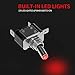 DaierTek Red 12V LED Lighted Toggle Switch with Aircraft Guard Safety Flip Cover 12 Volt DC 20A Heavy Duty Covered Illuminated Lit for Racing Auto Car ATV UTV Golf Cart -2Pack