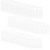 Gjinxi French Tip Lot de 48 feuilles d'autocollants en forme de V et de lune pour manucure parfaite French Art DIY - Guide des ongles - Décoration simple