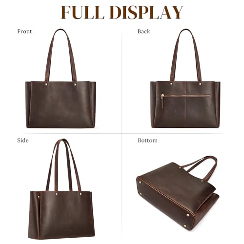 Bolso Tote de Cuero Genuino para Mujer Grande miniatura 6