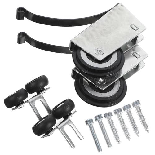 DECHOUS 移動スムーズな引戸用メタルプーリー 耐久性のあるキャビネットドア用滑車 静音設計でキッチンや食器棚に