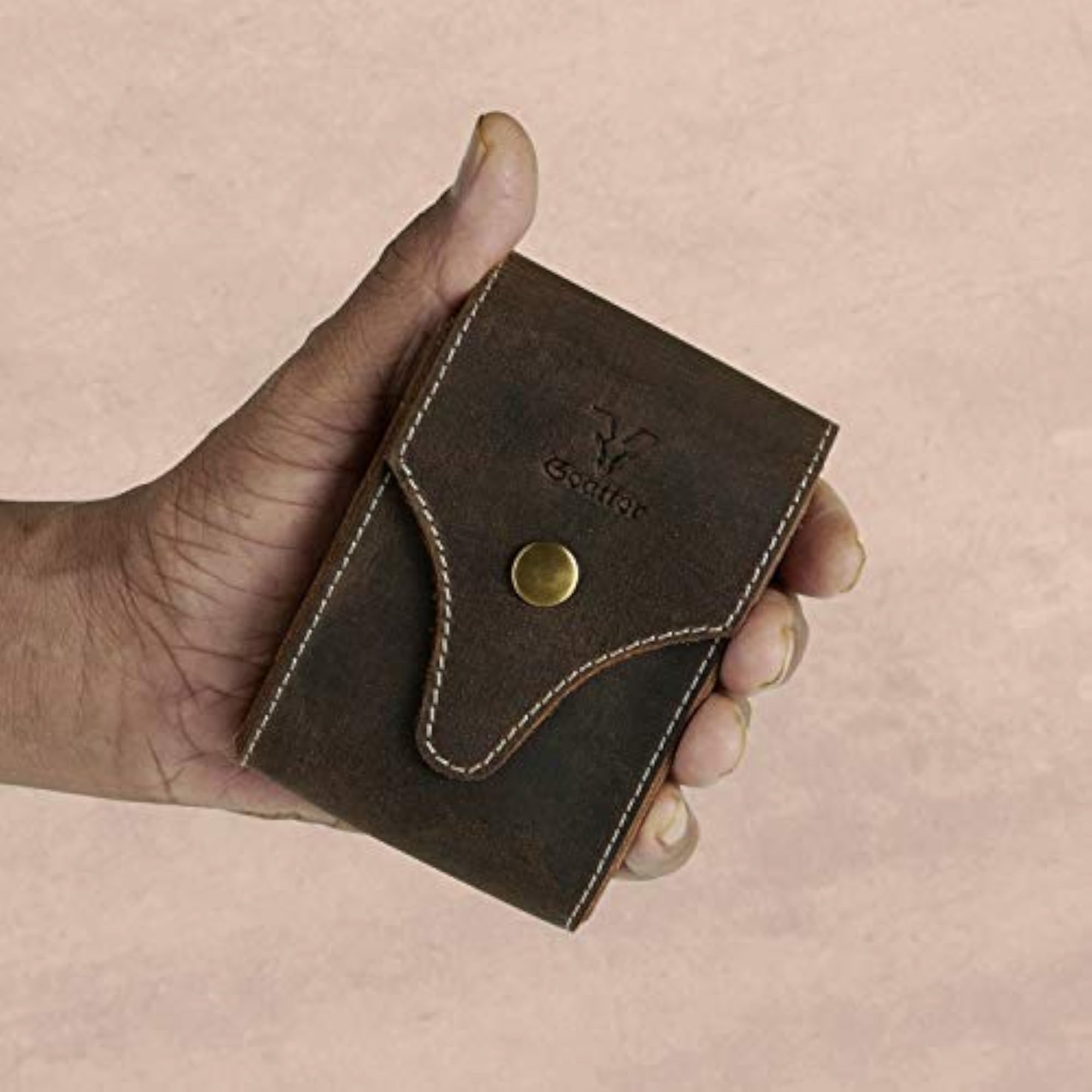 Men's Dark Brown Leather Cigarette & Lighter Cover