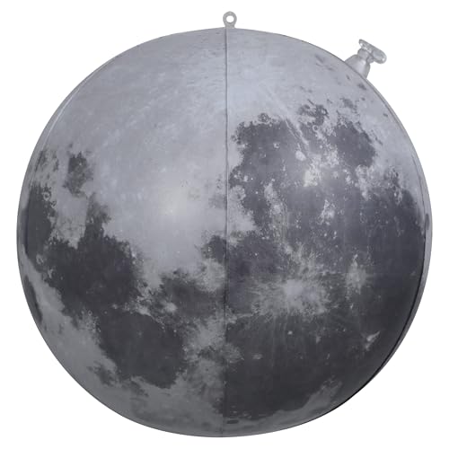 Jet Creations Space Theme Inflatable Moon Ball, 12” After Inflated Earth’s Natural Satellite, Educational Toy, Beachball, Pool Fun, Party Decoration, Toys for Kids, VBS, Photo Prop, 1 pc