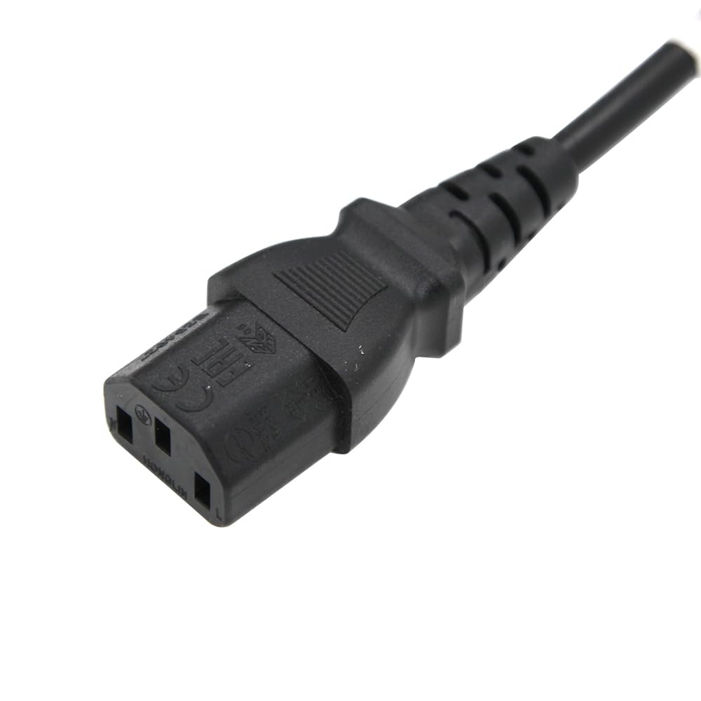 1.8M UK Plug Computer Power Cable 10A Replacement AC Power Cord TV/Monitor Power Cable Kettle Lead Power Cord Black