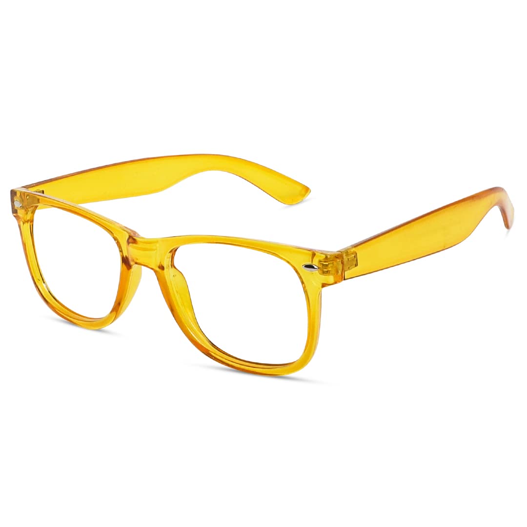 Roshfort Men Women Square Wayfarer Blue Light Blocking Glasses Lightweight Eyeglasses Frame Filter Blue Ray Computer Game Glasses Medium Spectacles Frames Yellow (B0B3Y8KQV9) Amazon Price History, Amazon Price Tracker