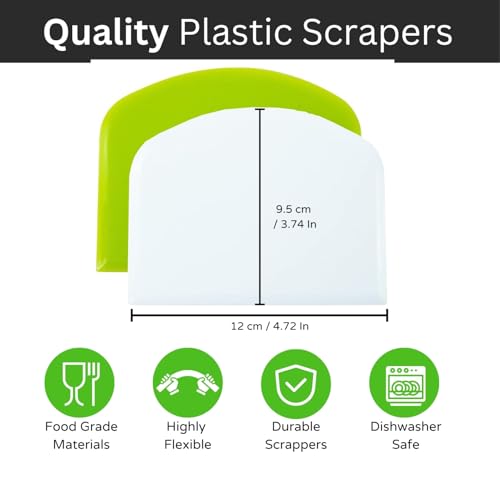 image for BOORIKA Dough Scraper & Bench Scraper Kitchen – Stainless Steel Sour