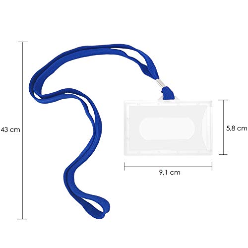 Placas para nombre D.RECT con cinta y funda transparente para eventos y oficinas, pack de 50 3