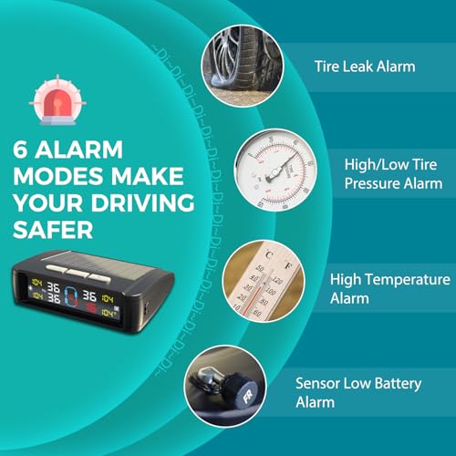 Vaoyao T11 Tire Pressure Monitoring System - Tpms Solar Charge Tire Pressure Monitor System thumb #2