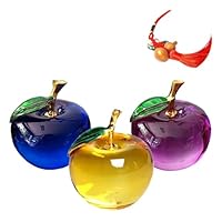 アンティーク　ゴージャス りんご置物　スタンド　シャビーシック　ガラス　オブジェ インテリア りんご 置物 パープル 風水 ストーン ガラス リンゴ