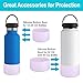 DBIW Boot for Hydro Flask Standard Wide Mouth Water Bottle, Silicone Bottom Boots for Hydroflask 12 16 18 20 21 24 32 40 oz, Protection Cover Sleeve (Light Purple, Fits 12 to 24 oz Bottles)