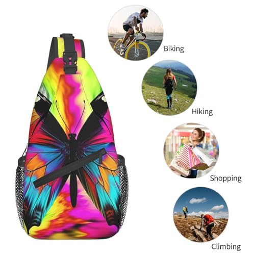 Bolso cruzado deportivo color negro para hombres y mujeres miniatura 6