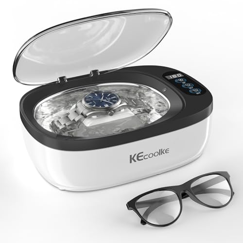 Ultraschallreinigungsgerät Ultraschallreiniger Ultraschallgerät KECOOLKE 750ml Sonic Cleaner mit digitalem Timer für Brillen, Ringe, Münzen, Fingerringe, Geld