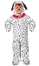Costume da Dalmata, per bambini, stampa dalmata, con dettaglio collare per cani rosso + cappuccio con orecchie per cani attaccate – 2 pezzi, costume da festa del libro del mondo (medio)