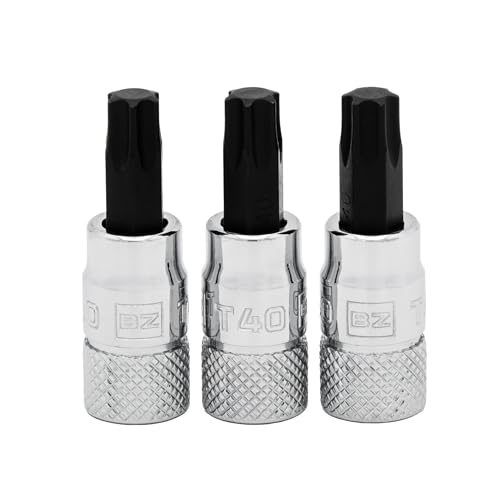 Image of BRAZEN T40 Torx /Star Drive Socket Three Pack (1 /4 inch Drive, Short)