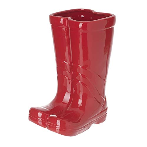 Pot de fleurs céramique rouge Wellington Boot petit cache-pot plantes grasses