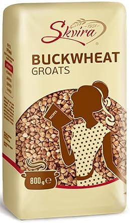 Skvira Buckwheat Groats Roasted Kasha Grechka 1.76 Lb / 800 g 1 Pack | Groats made using only selected buckwheat grains special varieties of buckwheat.