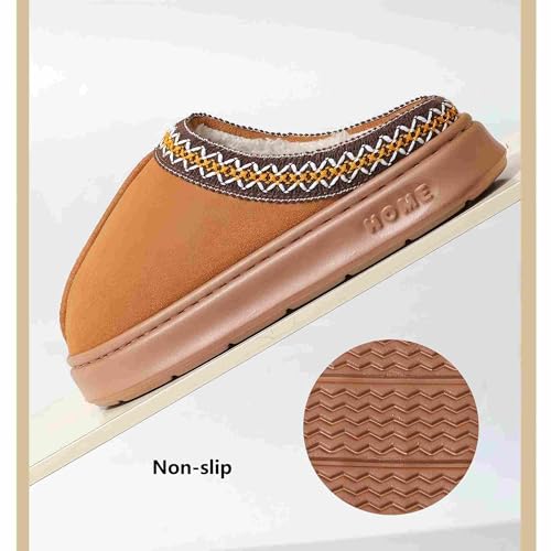 Women's home slippers, men's fashionable lightweight cotton slippers, warm in autumn and winter (Coffee, Adult, Men, 12.5, Numeric Range, US Footwear Size System, 13, Medium)3