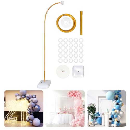 Arco de balão ajustável de 8,2 pés, kit de suporte para balões para casamentos, graduação e aniversário (dourado)