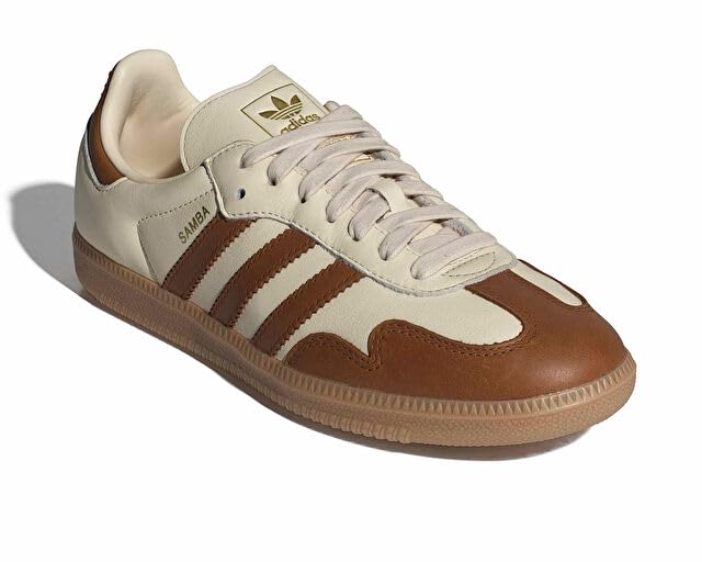 Image of adidas Samba Og W Women's 3 Strip Retro 70S Limt EDI Trainers (White Brown, US 7)