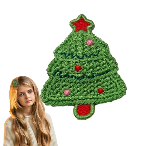Pinzas de pelo de ganchillo para niñas, horquilla decorativa de Navidad, cómodas horquillas portátiles para el pelo, accesorios para el cabello para citas de la vida diaria