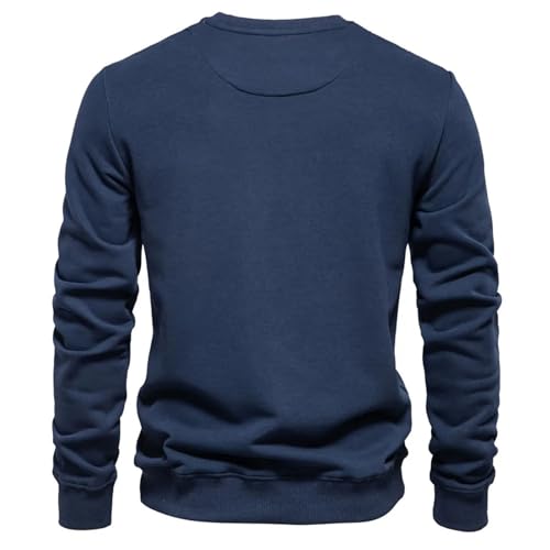 V Neck Long Sleeve Cotton Pullover Sweater Mens Fashion Loose Fit Knitting Casual Comfortable Streetwear3