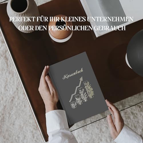 BIROYAL Kassenbuch A5-120 Seiten Haushaltsbuch, Budget Planner & Kassenbücher - Einnahmen Ausgaben Buch - Haushaltsbuch zum Eintragen - Kassenbuch Kleinunternehmer- Ausgaben Tracker Finanzplaner