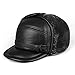 G&F Cuero Gorros Aviador Sombreros Trooper Trapper con Orejeras Impermeable para Esquí Caza Invierno (Color : Black-B, Size : 57-58)