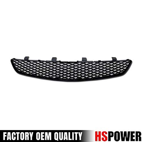 Hs Power Front Bumper Grill Cover Compatible With 2002-2005 Civic Si Ep3 Hatchback | Jdm Tr-D Black Mesh Car Front Hood Bumper Grille Guard #TOP3