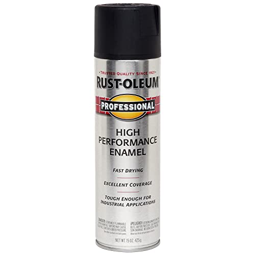Image of Rust-Oleum 239107 Professional High Performance Enamel Spray Paint, 15 oz, Semi-Gloss Black