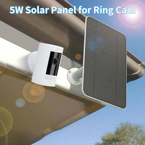 Cargador solar de 5W y 6V para solucionar las baterías agotadas en cámaras Ring Cam 4