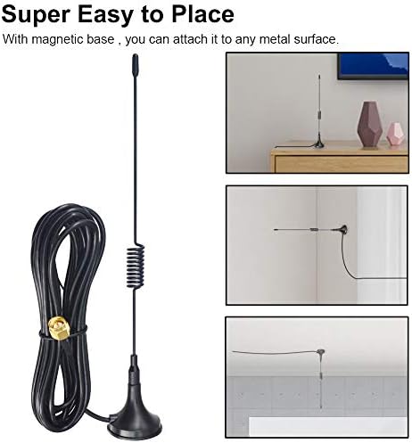5DBi 1090Mhz Antenna SMA Male Plug Indoor ADS-B Aerial with Magnetic Base RG174 3M Pigtail Cable for Software Defined Radios (SDRS) ADS-B USB Receiver
