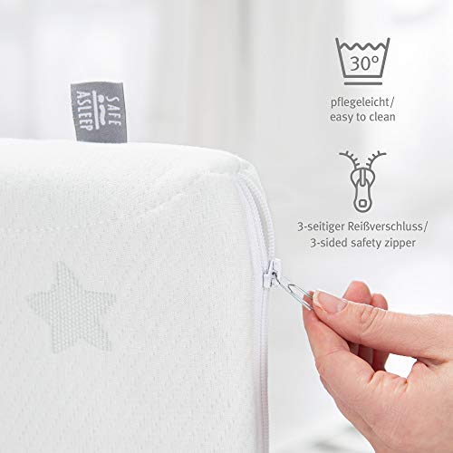 roba Laufgittermatratze 6 eckig - safe asleep - Baby Matratze für Laufgitter / Laufstall - Laufgittereinlage mit abnehmbarem Jacquard Bezug