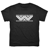 Mens Weyland-Yutani Corp Building Better Worlds T Shirt Funny Cool Graphic Printed Guys Tee Black 3X-Large