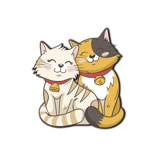 Image of Bhai Please Cat Couple Theme Wooden Fridge Magnet - Couple Gift