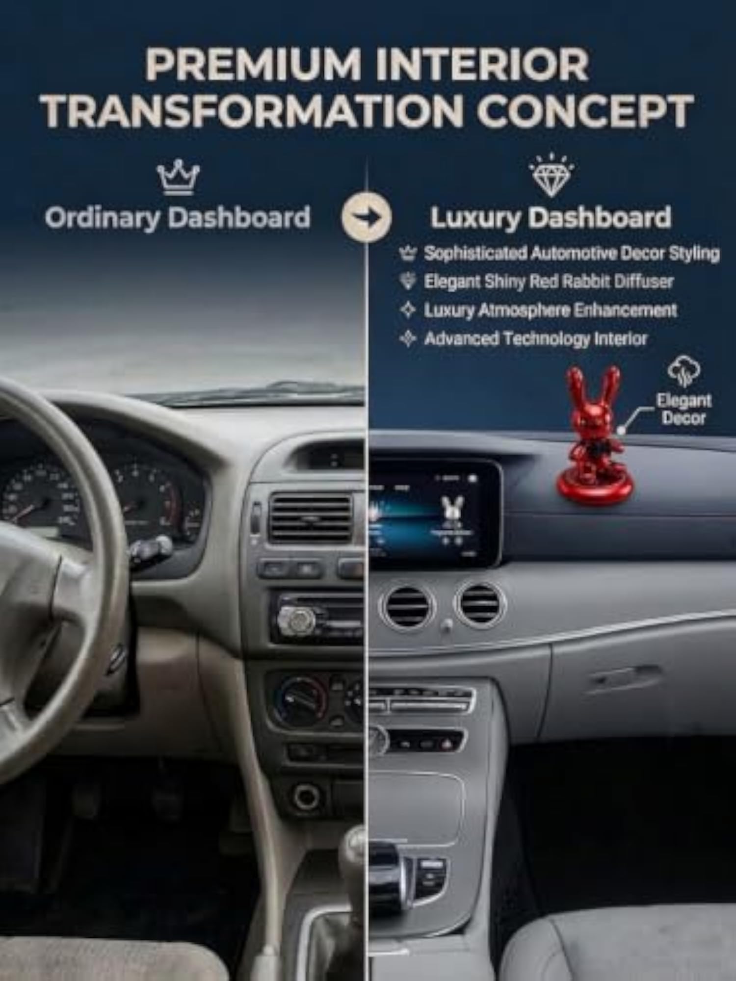 Cute Rabbit Car Air Freshener Aromatherapy Diffuser