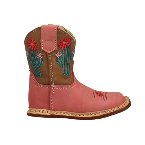 ROPER Infant Girls Cowbabies Cactus Square Toe Casual Boots Ankle - Pink - Size 4 M