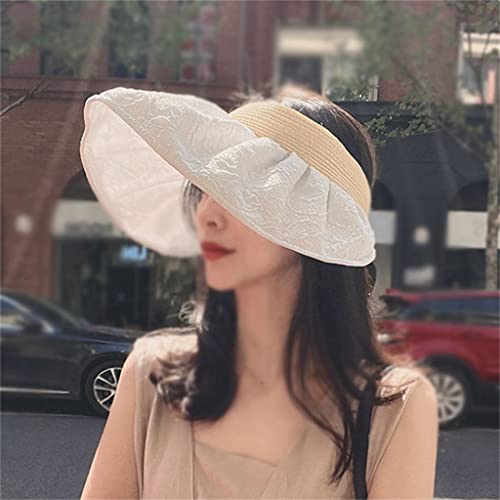 Chapeau de soleil anti-chaleur visière grand bord été pour femme