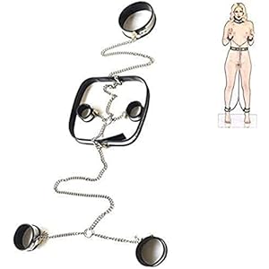 WFJNB Sm Bondage Set Met Handboeien Enkelboeien Kraag Bondage Taille Seksspeeltje Onderbed Bandage Bevestigingssysteem…