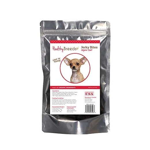 Healthy Breeds Chihuahua Jerky Bites Beef Recipe Dog Treats 5 oz