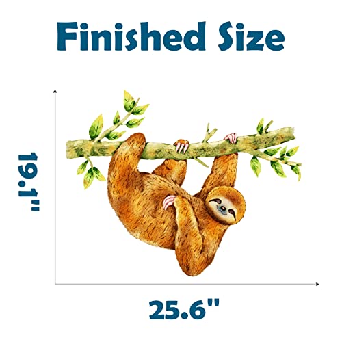 Royolam Lovely Sloth Wall Decal Nursery Animal Wall Sticker Removable Peel And Stick Waterproof Wall Art Decor Stickers For Kids Baby Classroom Preschool Living Room Playing Room Bedroom School #TOP4