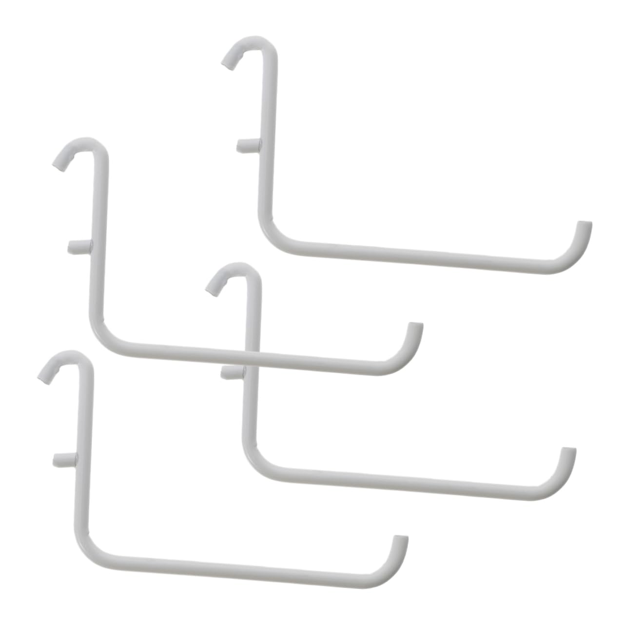 PRETYZOOM Metal Paint Bracket Hooks 4pcs Pegboard Hooks for Tool Storage Garage Organizer Shelves