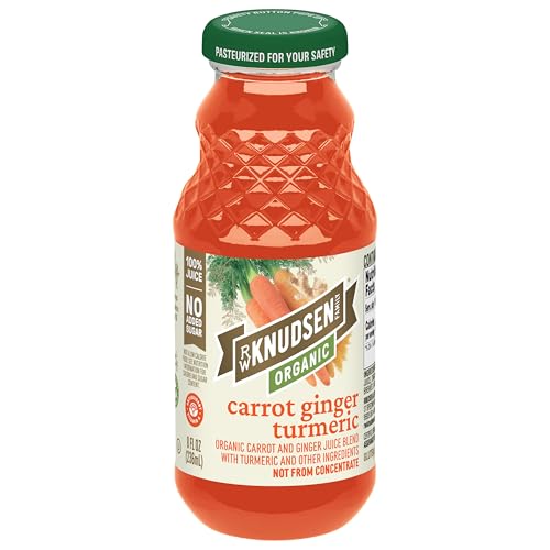 R.W. Knudsen Organic Carrot Ginger Turmeric, 8 fl oz (Pack of 12)