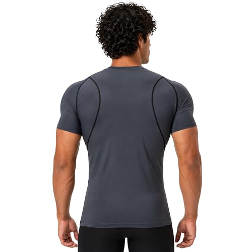 Image of DEVOPS 3 Pack Men's Athletic Short Sleeve Compression Shirts